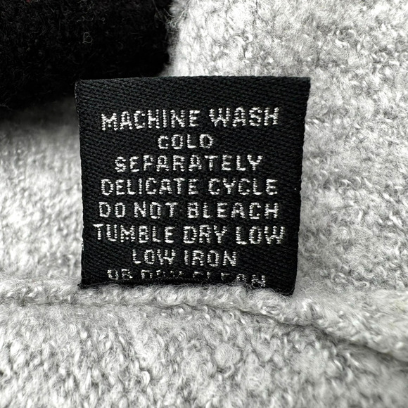 CATHERINE MALANDRINO Women's Small Soft Gray Black Polka Dot Pullover Sweater - Picture 5 of 8